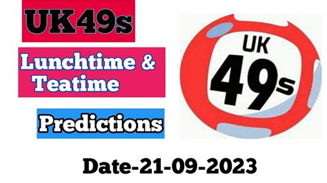 uk49teatime 2023|UK49s Teatime Results: Saturday, 21 January 2023.
